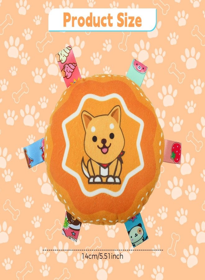 Qpets® Dog Toy 6.3'' Round Rattle Toy, Soft Plush Cartoon Squeaky Throw and Catch Toy for Cats and Dogs, Indoor Outdoor Pet Toy - Image 2